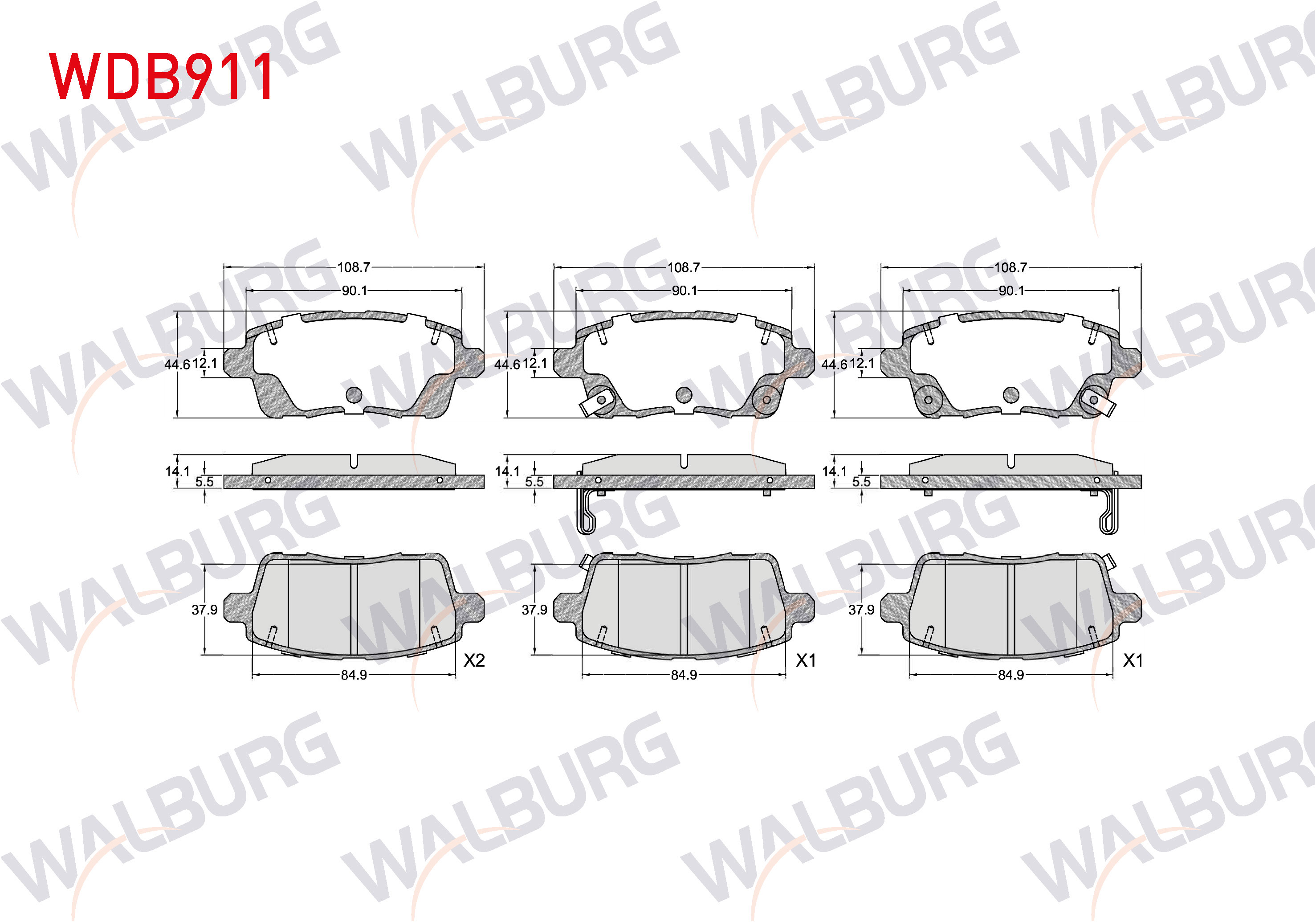 WALBURG  | FREN BALATA ARKA IKAZLI CHERY TIGGO 7 PRO 2023-
