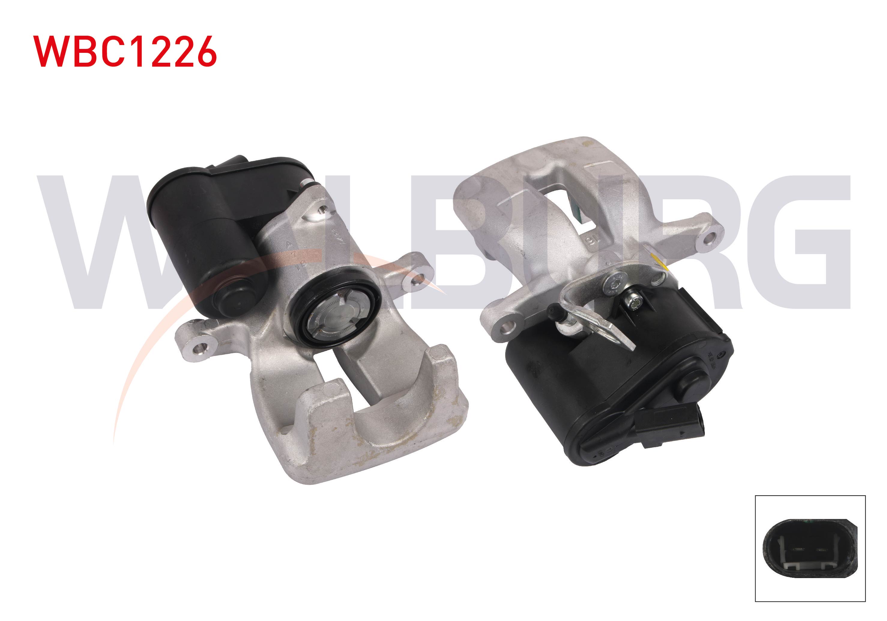 WALBURG 0 986 473 455 | FREN KALIPER ELEKTRONIK SOL ARKA PISTON 38mm DISK 282mm VW PASSAT 2005-2010 / TIGUAN 2007-2016 / AUDI Q3 2011-