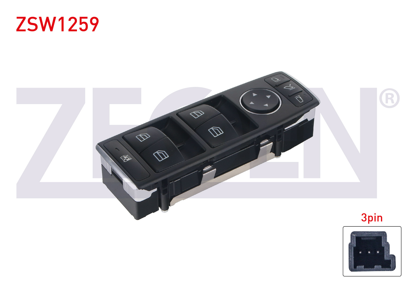 ZEGEN  | CAM ACMA ANAHTAR GRUP AYNA AYARLI 3 PIN MERCEDES A (W176) - B (W246) - CLA (C117) - GLA (X156) - GLE (W166) - M (W166) 2012-