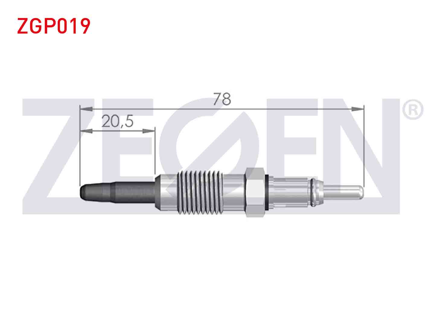 ZEGEN 0 250 201 053 | KIZDIRMA BUJI 11V FIAT DOBLO (119,223) 1.9D 2001-2010