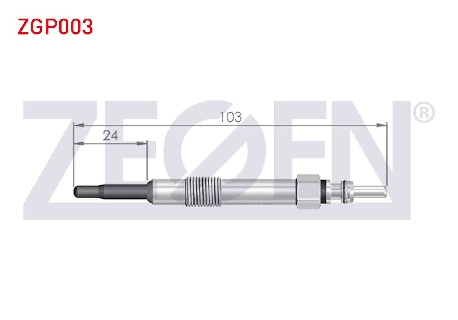ZEGEN 0 250 202 036 | KIZDIRMA BUJI 11V ALFA ROMEO 145 (930) 1.9JTD 1994-2001 / ALFA ROMEO 147 (937) 1.9JTD 2001-2010 / FIAT DOBLO (119,223) 1.9JTD 2001-2010 / OPEL VECTRA C 1.9CDTI 2002-2008 (Z19DT)