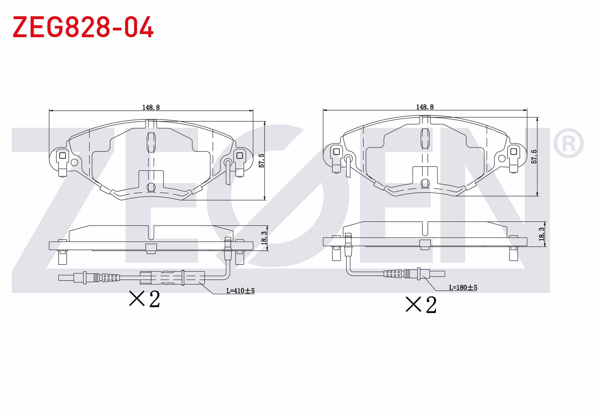 ZEGEN 0 986 424 582 | FREN BALATA ON FISLI CITROEN C5 II 1.6 HDI 2004-2008/ C5 II (RC) 2.0 2004-2008/ C5 II (RC) 2.0 HDI 2004-2008/ C5 I (DC) 2.0 HDI 2001-2004/ C5 II (RC) 1.6 THP 2004-2008