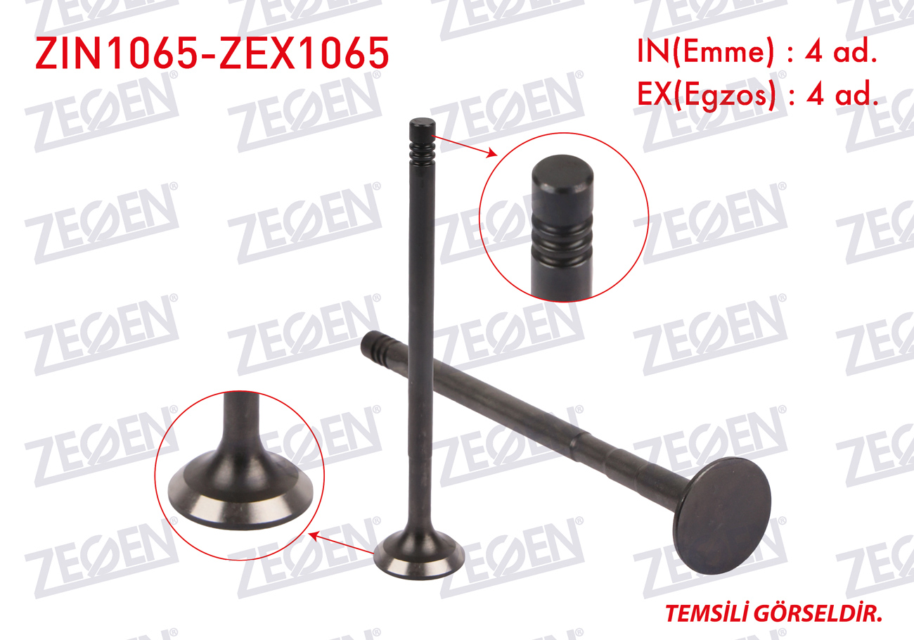 ZEGEN R8093/S | SUBAP TAKIM (NITRASYONLU) RENAULT CLIO V / MEGANE IV / KADJAR / KANGOO / SYMBOL 1.5 DCI (K9K 872)